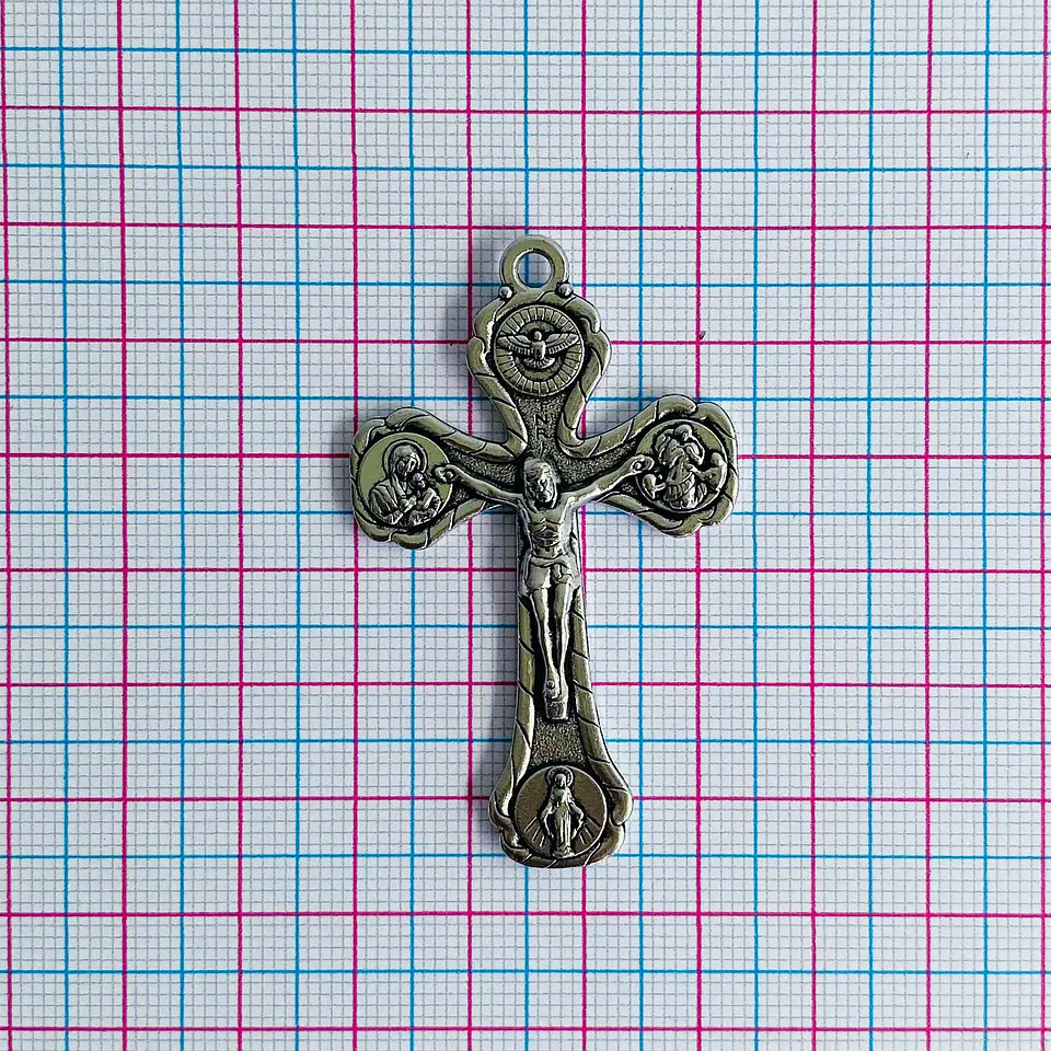 DIJE ✦ CRUZ DEVOCIONAL DE LAS VÍRGENES ZAMAK 2