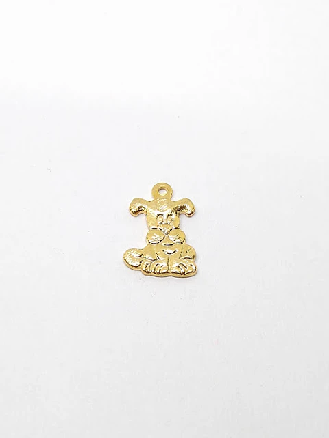 PERRO MINI DIJE BAÑO DE ORO T3963                        