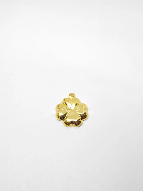 TRÉBOL MINI DIJE BAÑO DE ORO T1414                   