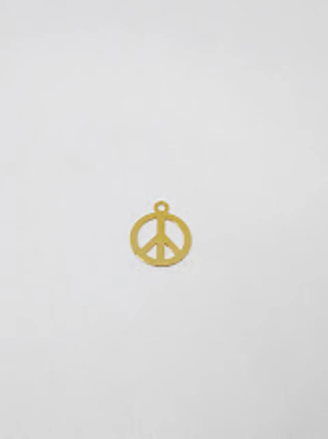 MINI DIJE ✦ SÍMBOLO DE LA PAZ BAÑO DE ORO 