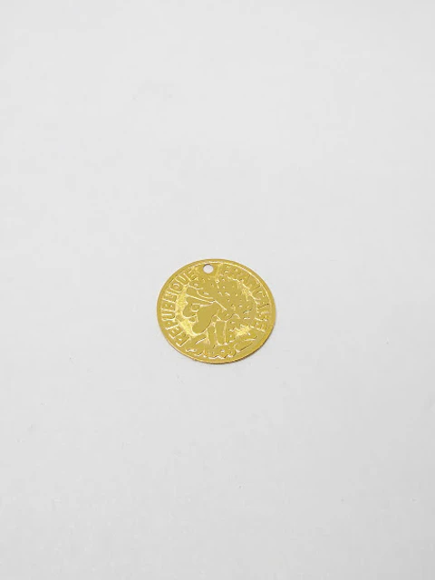 MONEDA MINI DIJE BAÑO DE ORO 255-GOLD