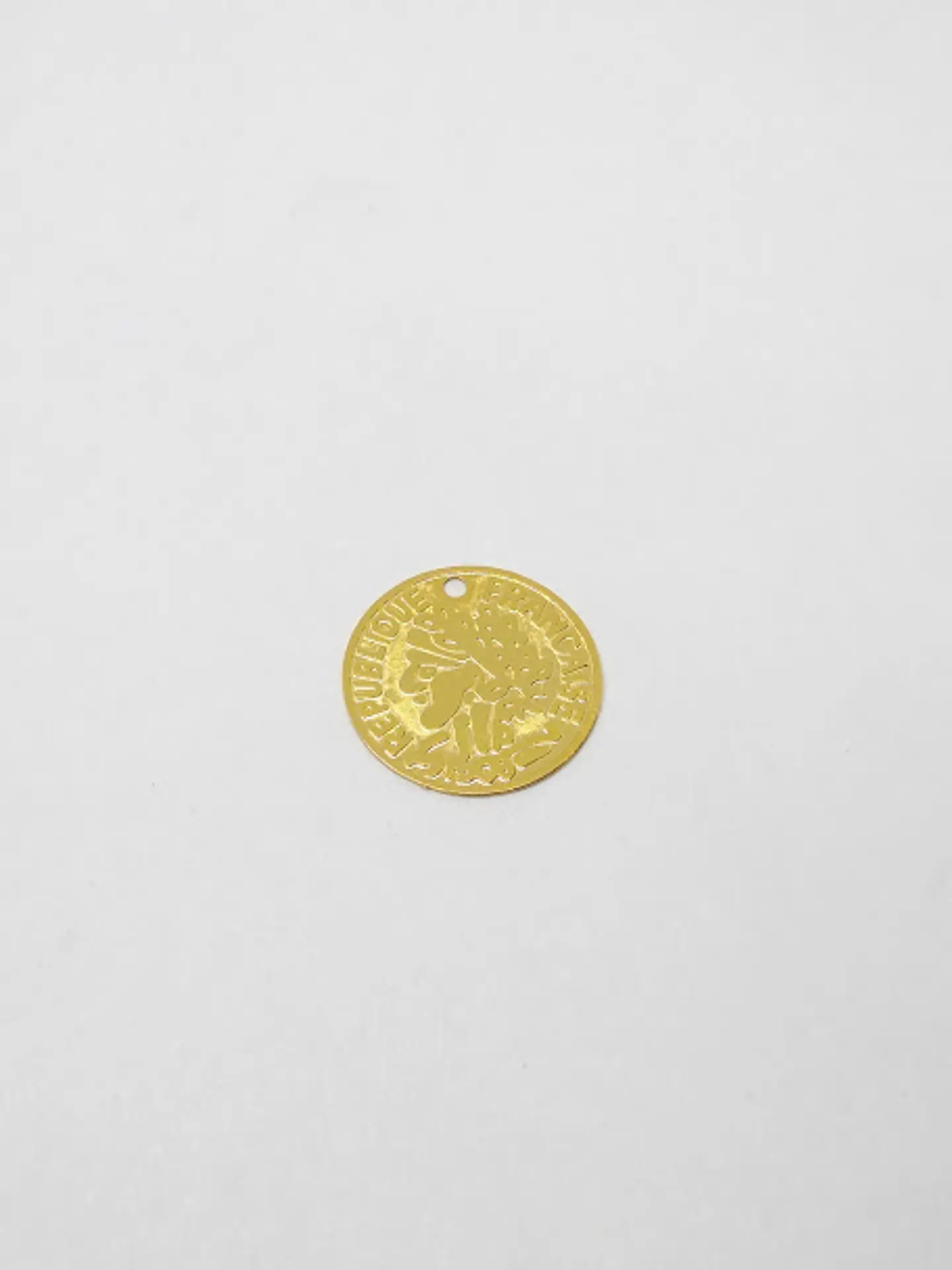 MONEDA MINI DIJE BAÑO DE ORO 255-GOLD 1