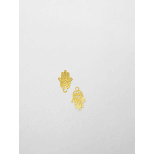 DIJE MINI MANO HAMSA BAÑO DE ORO                                  