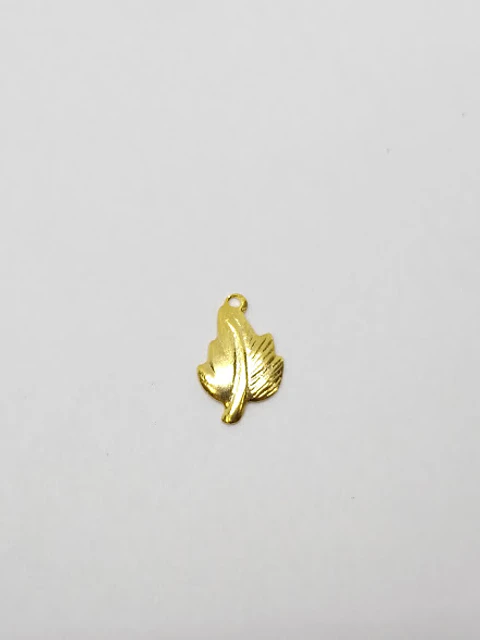 HOJA MINI DIJE BAÑO DE ORO T1301                