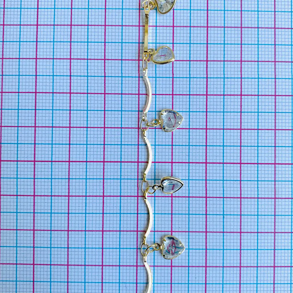 CADENA DIJE CORAZÓN DE CRISTAL MK-349 2