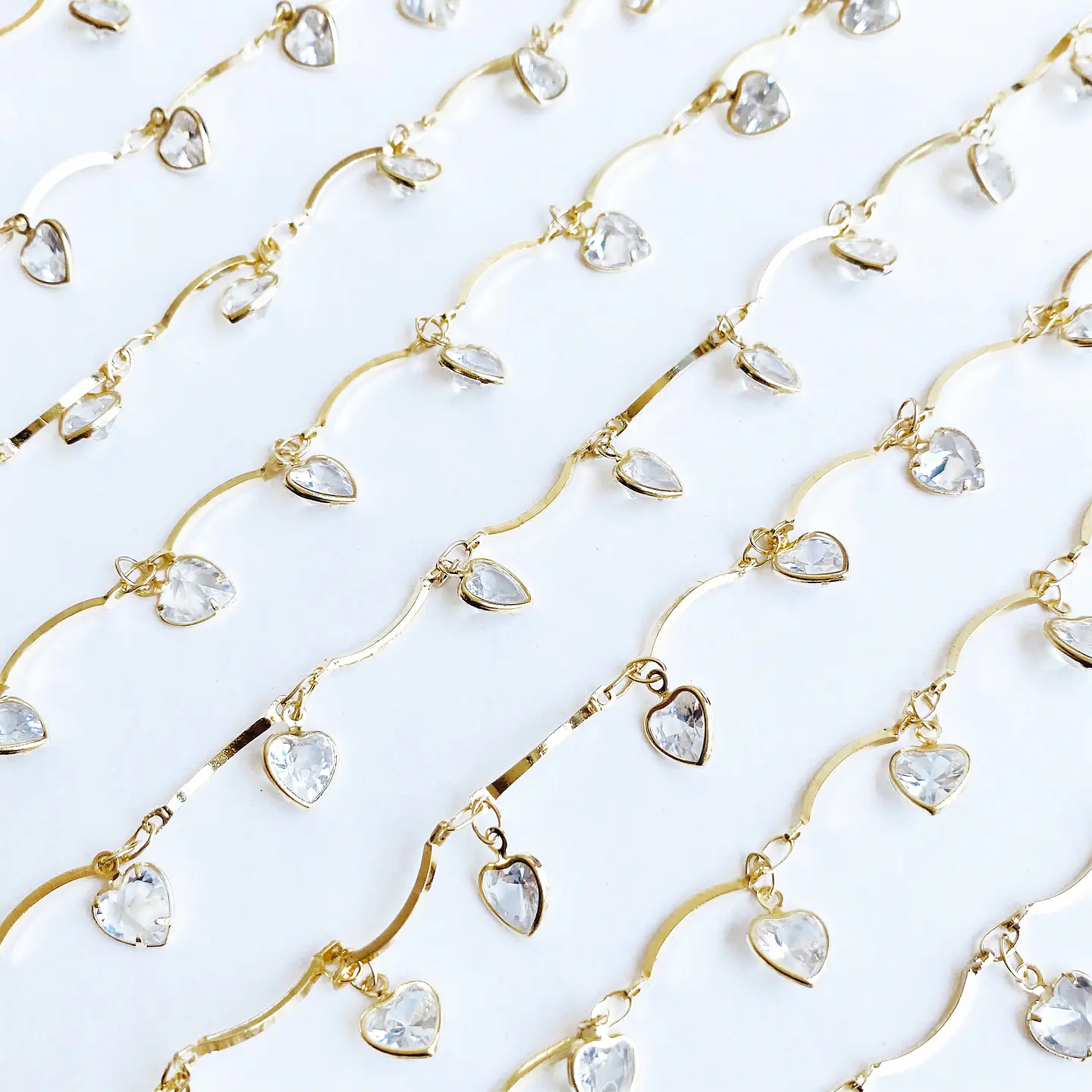 CADENA DIJE CORAZÓN DE CRISTAL MK-349 1