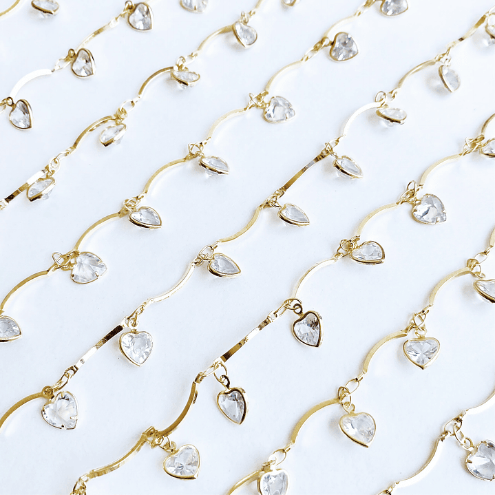 CADENA DIJE CORAZÓN DE CRISTAL MK-349 1