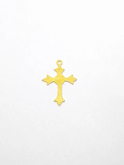 CRUZ MINI DIJE BAÑO DE ORO TP-017                              