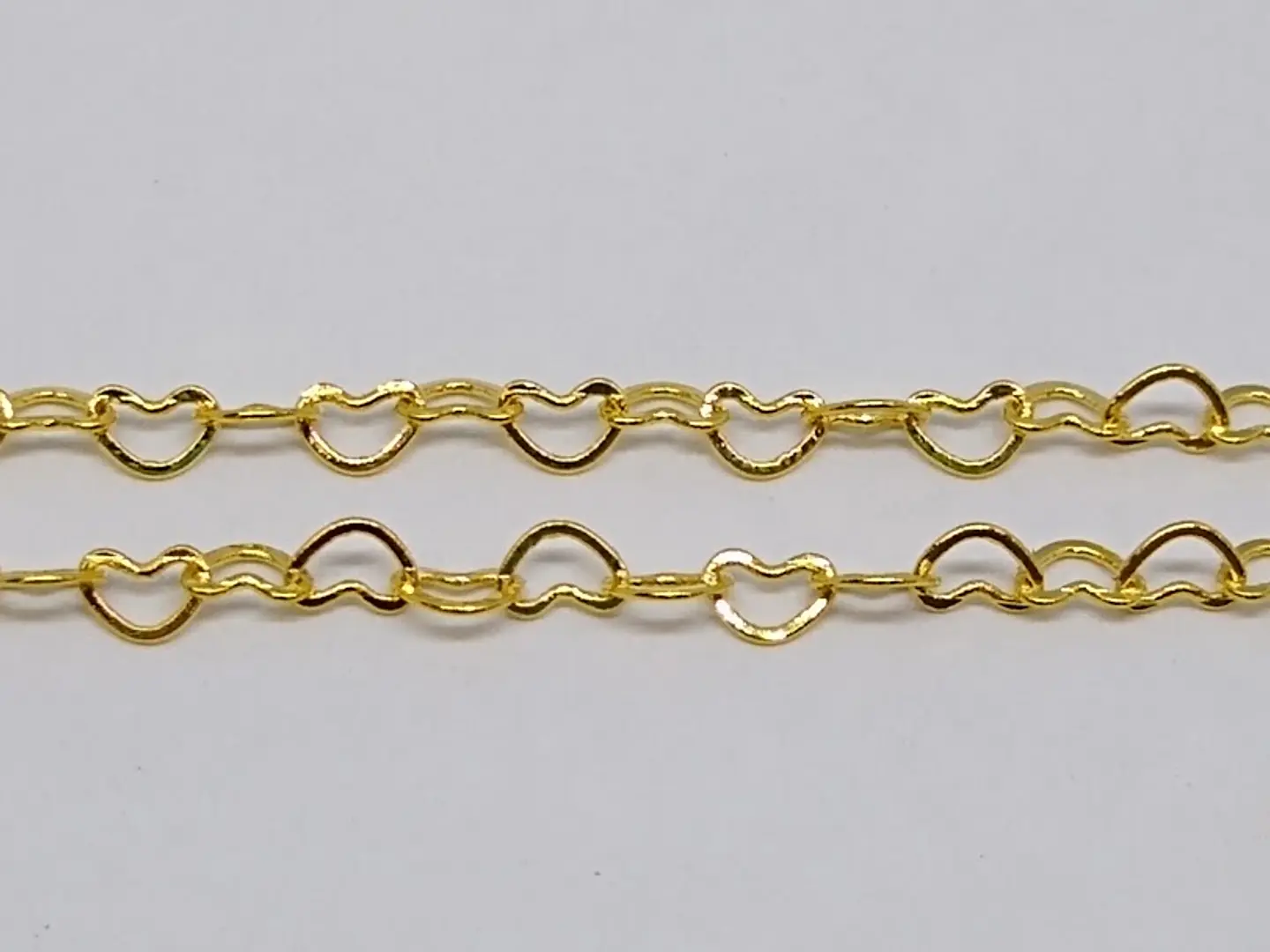 CADENA ✦ CORAZONES BAÑO DE ORO 1