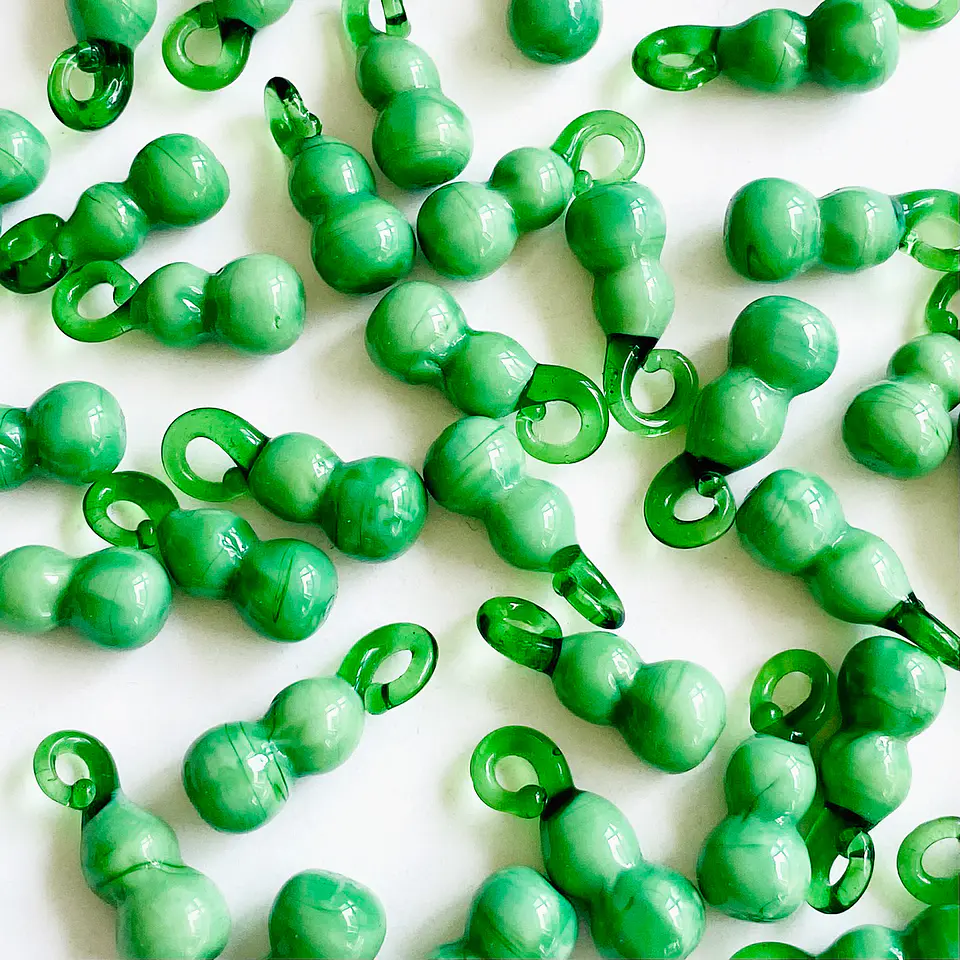 DIJE ✦ CALABACÍN VERDE VIDRIO 1