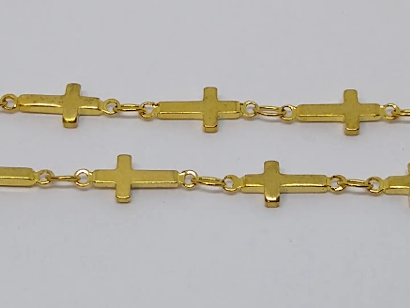 CADENA CRUZ BAÑO DE ORO 8535                                         1