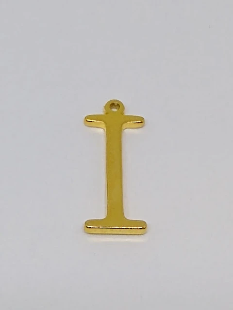 DIJE ✦ LETRA "I" BAÑO DE ORO