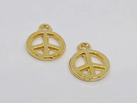 SÍMBOLO AMOR Y PAZ BAÑO DE ORO T2050                              