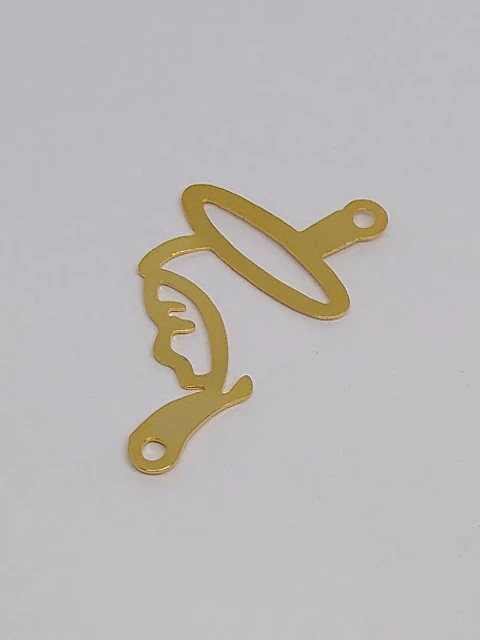 DIJE VIRGEN SILUETA BAÑO DE ORO