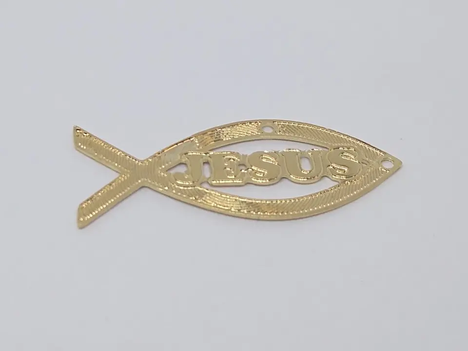 DIJE PEZ JESÚS BAÑO DE ORO 1