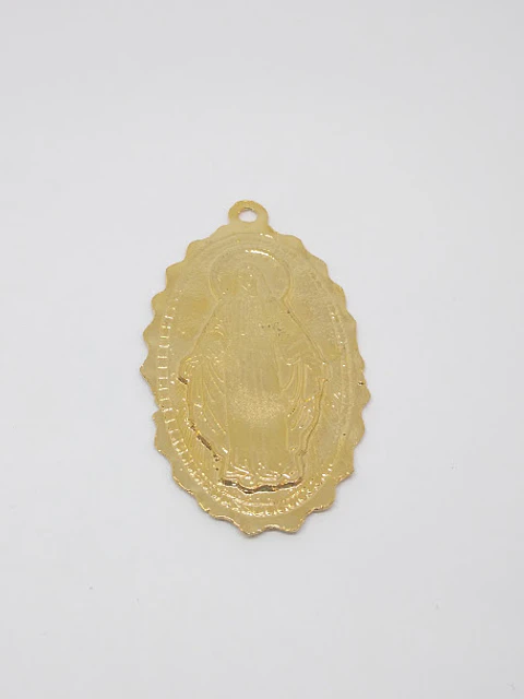 DIJE VIRGEN MILAGROSA BAÑO DE ORO