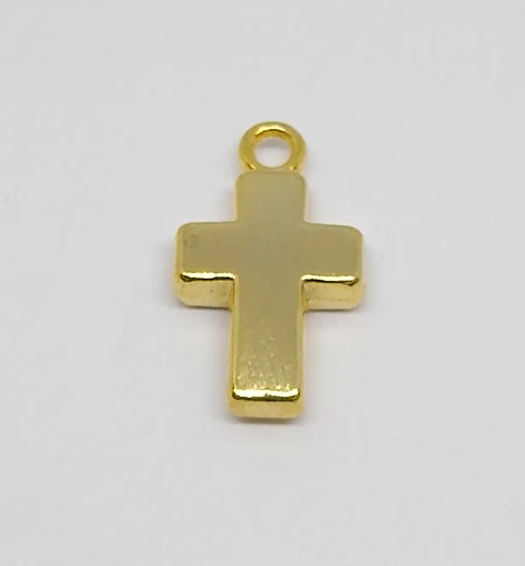 DIJE CRUZ BAÑO DE ORO                            