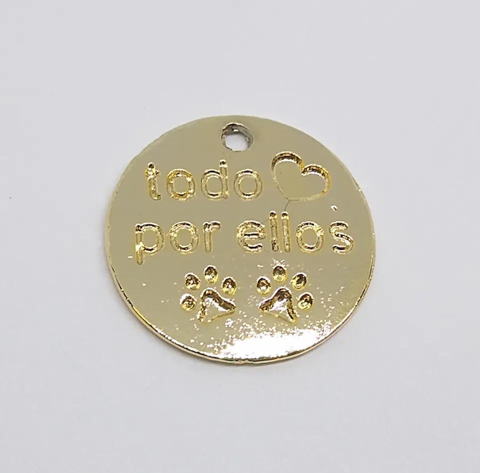 MONEDA REDONDO TODO POR ELLOS BAÑO DE ORO T3636-1                              1