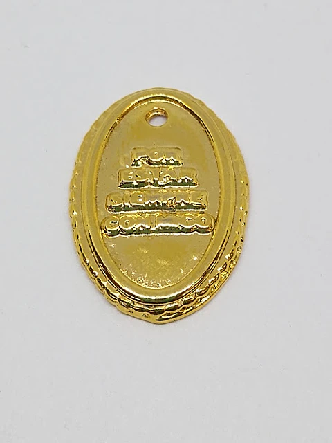 MONEDA OVALADA BAÑO DE ORO T2937                             