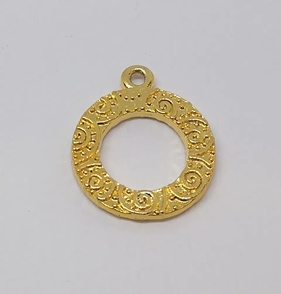 DIJE REDONDO BAÑO DE ORO T2944                                     1