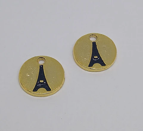 MONEDA TORRE EIFFEL BAÑO DE ORO T5149                                 