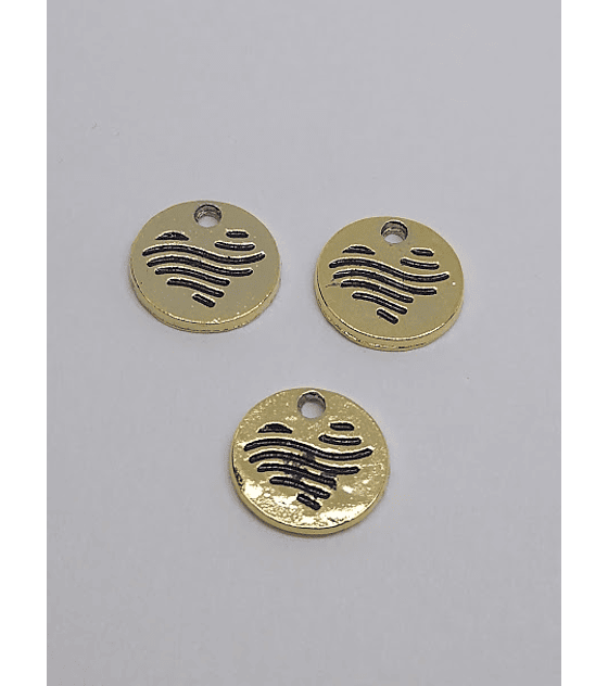 MONEDA CORAZÓN BAÑO DE ORO  T5147                                    