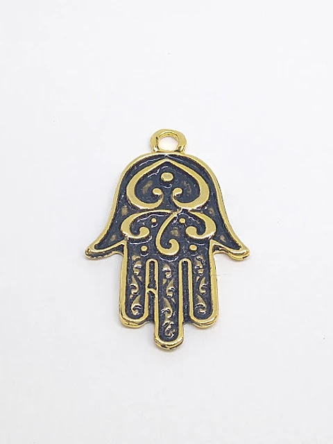 MANO HAMSA BAÑO DE ORO T2588                           