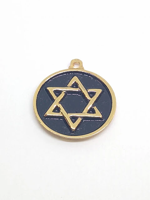 PLACA ESTRELLA  BAÑO DE ORO T3116                                         