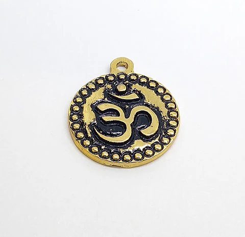 SÍMBOLO OM BAÑO DE ORO T2536                                         