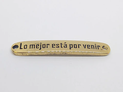 PLACA FRASE BAÑO DE ORO T3132         