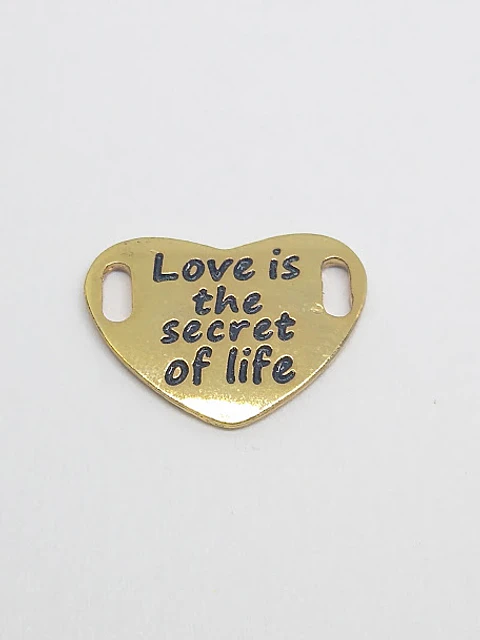 CORAZÓN FRASE BAÑO DE ORO T3196                                     