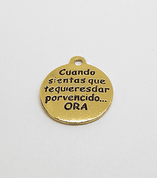 PLACA MENSAJE BAÑO DE ORO T4586                                       