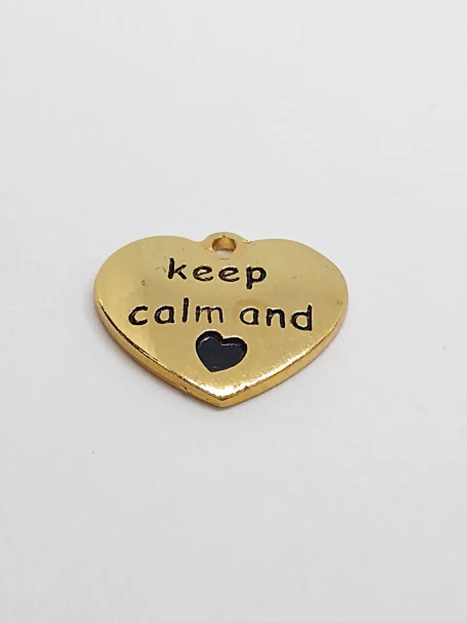 CORAZÓN KEEP CALM AND BAÑO DE ORO T4483                                           1