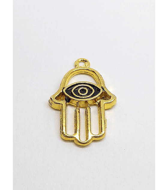 MANO HAMSA OJO  BAÑO DE ORO T4142                                  