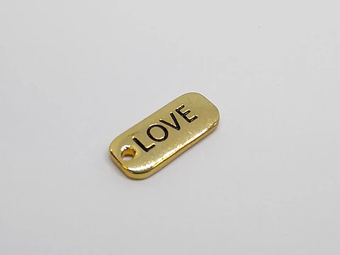 PLACA LOVE BAÑO DE ORO T3685                                            