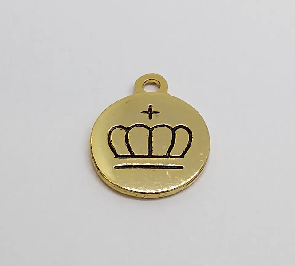 PLACA CORONA BAÑO DE ORO T3174                               1