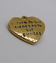 CORAZÓN  BAÑO DE ORO T4474                                