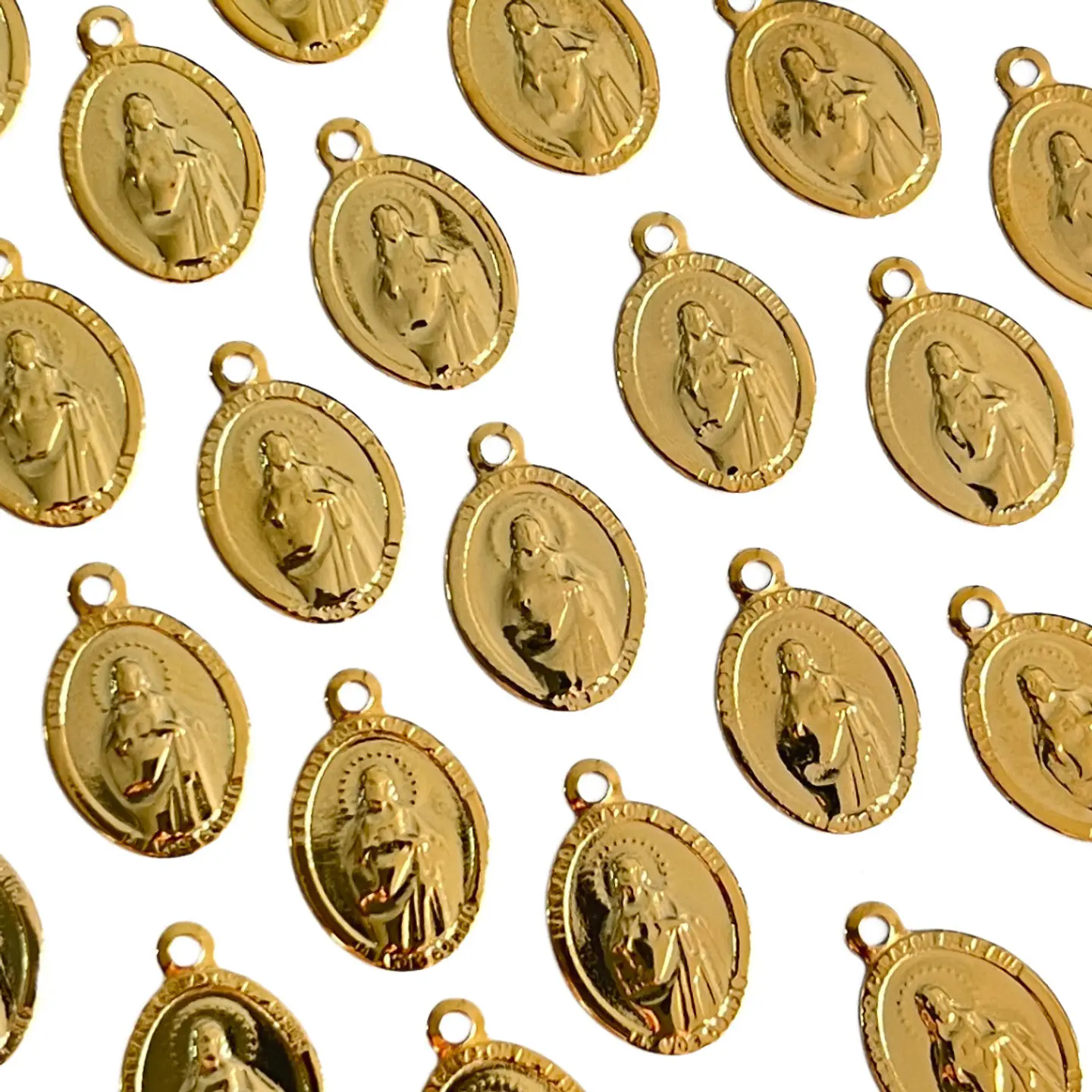 CORAZÓN DE JESÚS MINI DIJE BAÑO DE ORO 1