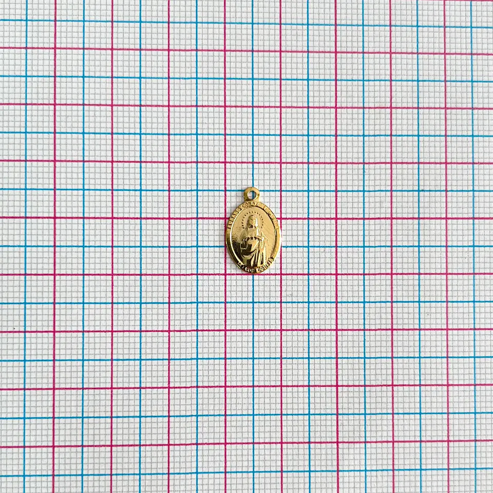 CORAZÓN DE JESÚS MINI DIJE BAÑO DE ORO 2