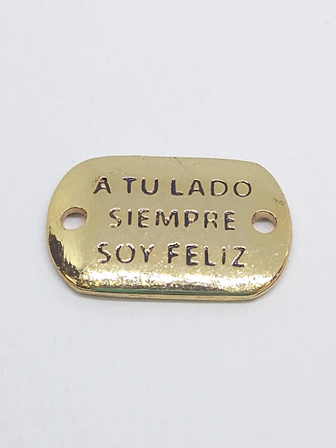 PLACA MENSAJE BAÑO DE ORO T2913