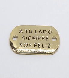 PLACA MENSAJE  BAÑO DE ORO T2913