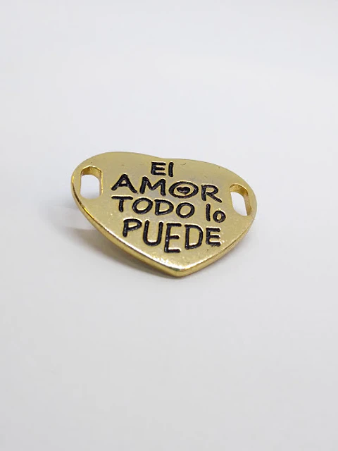 CORAZÓN FRASE BAÑO DE ORO T4049                                             