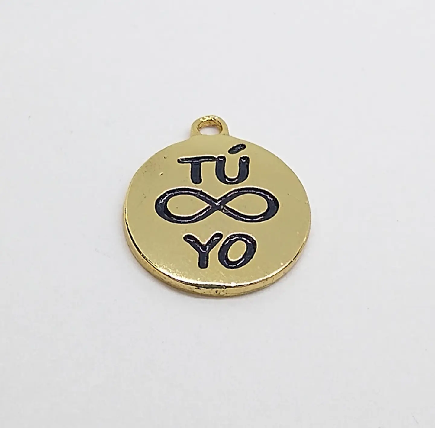 PLACA TU Y YO BAÑO DE ORO T3276                       1