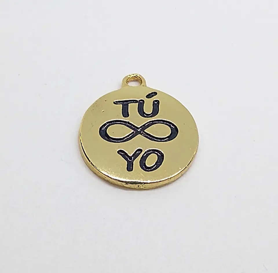 PLACA TU Y YO BAÑO DE ORO T3276                       1