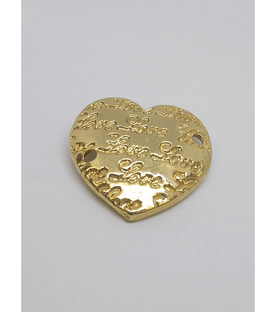 CORAZÓN FRASE BAÑO DE ORO T4354                           