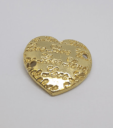 CORAZÓN FRASE BAÑO DE ORO T4354                           