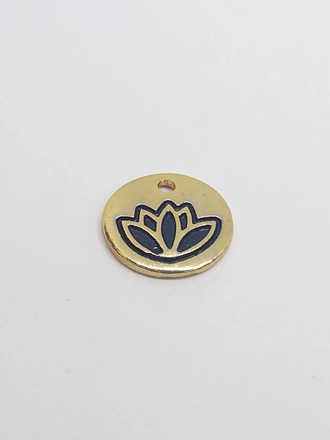 FLOR DE LOTO BAÑO DE ORO T3315