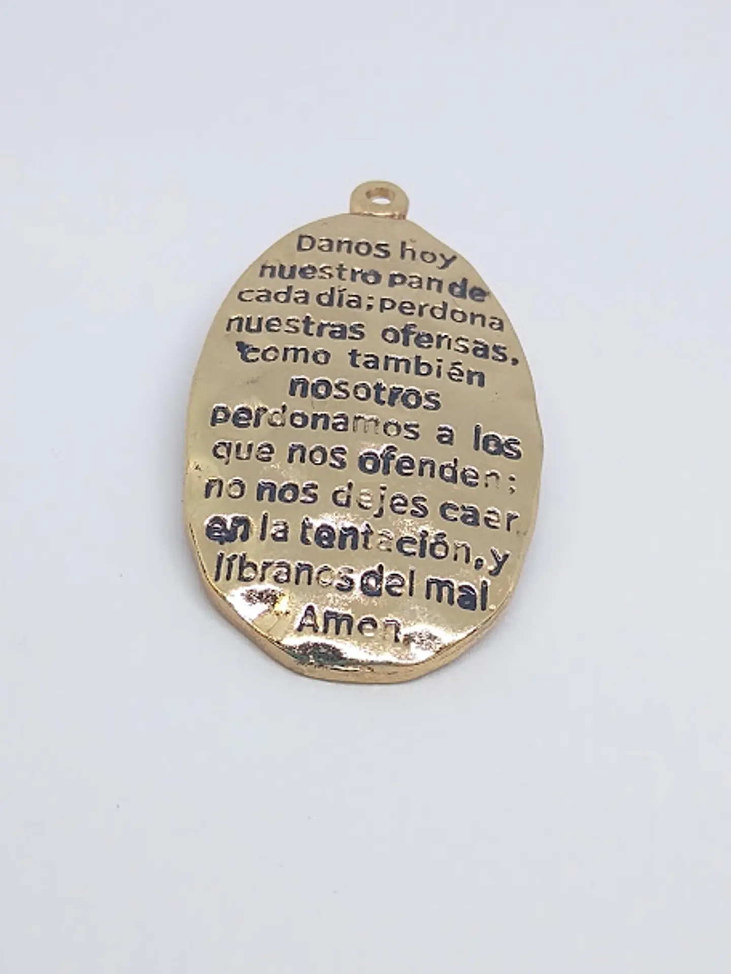 PLACA PADRE NUESTRO BAÑO DE ORO T3082                                       1