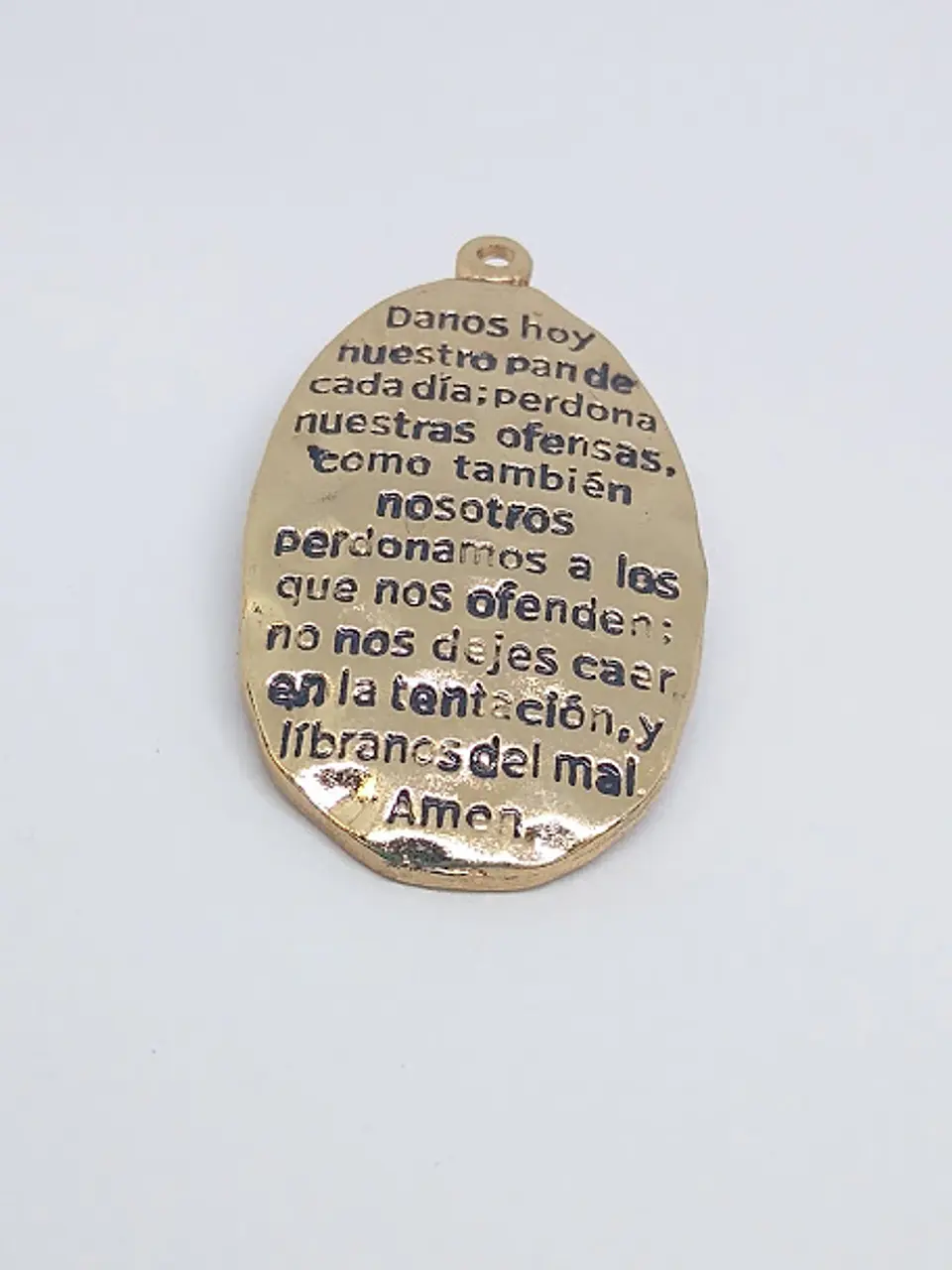 PLACA PADRE NUESTRO BAÑO DE ORO T3082                                       1