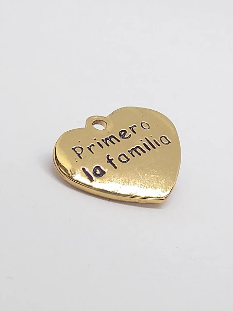 CORAZÓN FRASE BAÑO DE ORO T4488                                     